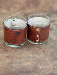 Bourbon Glass - Leather Wrapped